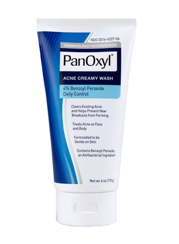 PanOxyl Acne Creamy Wash Benzoyl Peroxide 4% Daily Control
