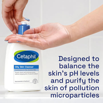 Cetaphil Oily Skin Cleanser, Face Wash for Combination to Oily Sensitive Skin 236ml