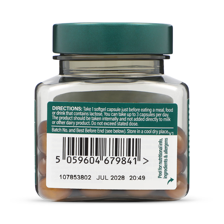 Holland & Barrett Lactase Enzyme 125mg 60 Capsules