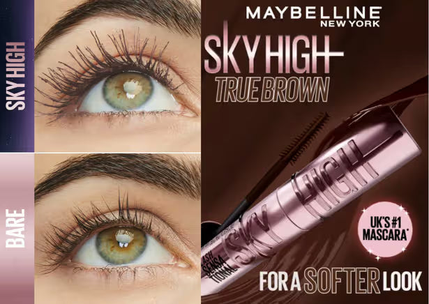 Maybelline Mascara, Lash Sensational Sky High, Lengthening, Shade Brown, 7.2ml