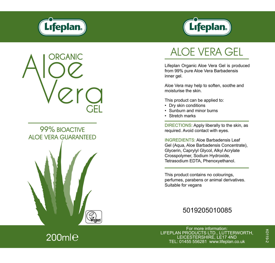 Lifeplan Organic Aloe Vera Gel 200ml