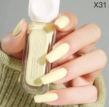 Peelable water based nail polish butter yellow