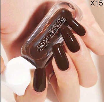 Peelable water based nail polish chocolate