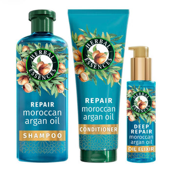 Herbal Essences Argan Bundle, Shampoo, Conditioner, Hair Oil