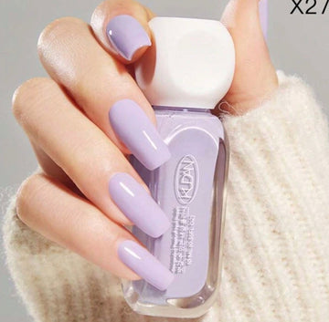 Peelable water based nail polish purple