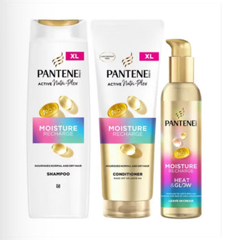 Pantene Moisture Bundle Shampoo, Conditioner & Leave on Treatment