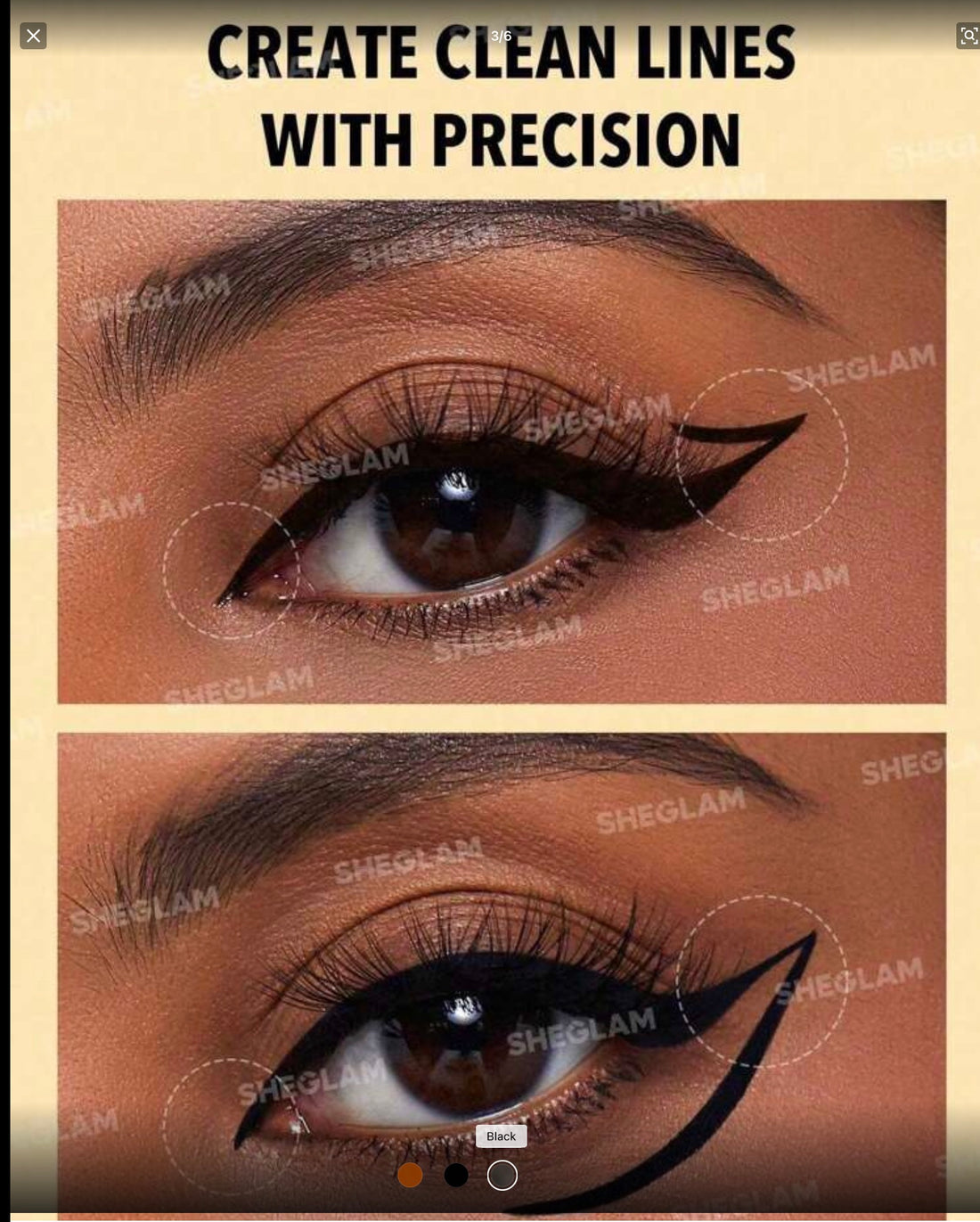 Sheglam line and define waterproof liquid eyeliner shade black