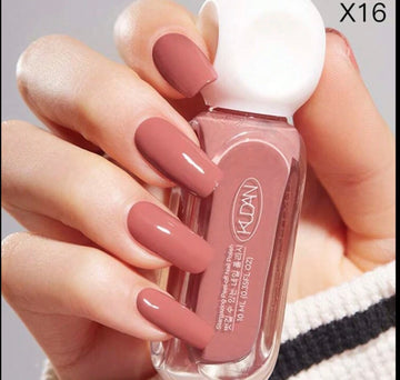 Peelable water based nail polish dark pink