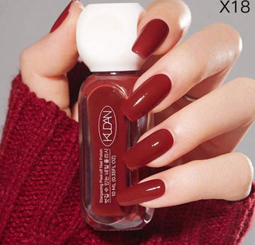 Peelable water based nail polish Red