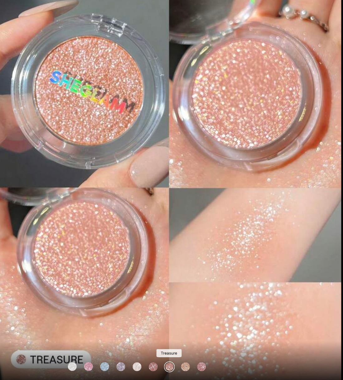 sheglam enigma sparkly eyeshadow treasure