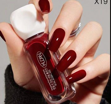 Peelable water based nail polish cherry red