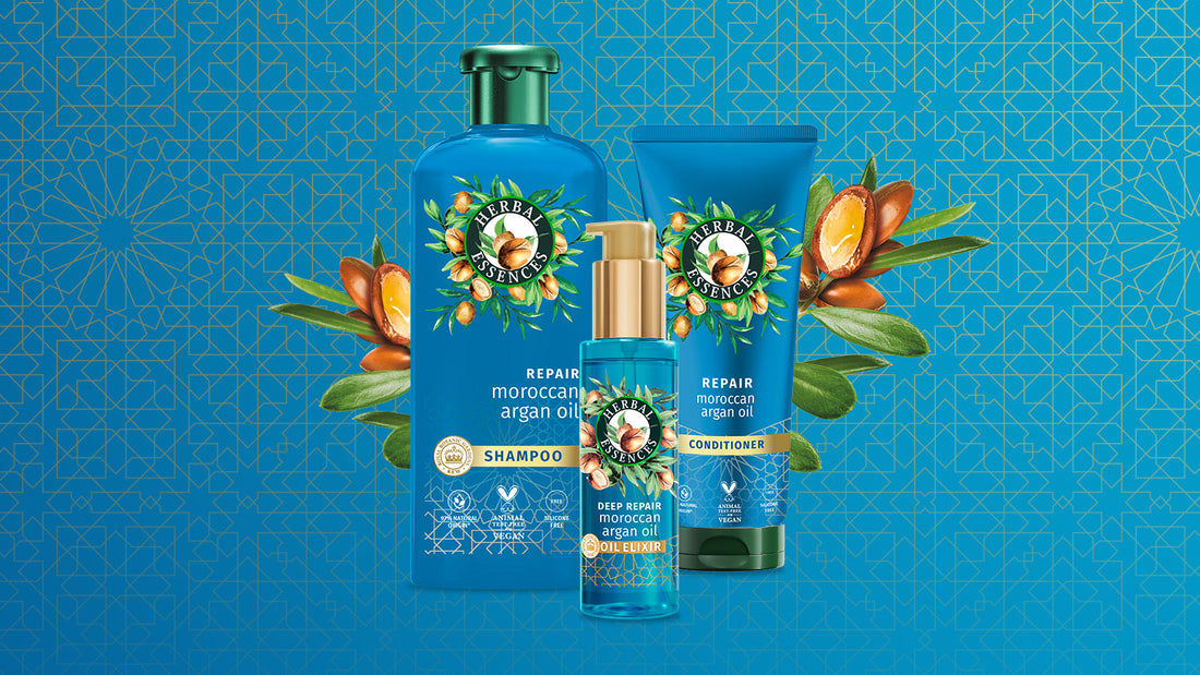 Herbal Essences Argan Bundle, Shampoo, Conditioner, Hair Oil