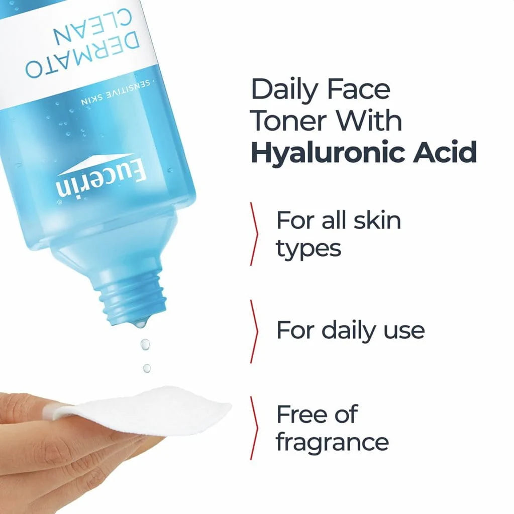Eucerin DermatoCLEAN Face Cleansing Toner with Hyaluronic Acid, 200ml