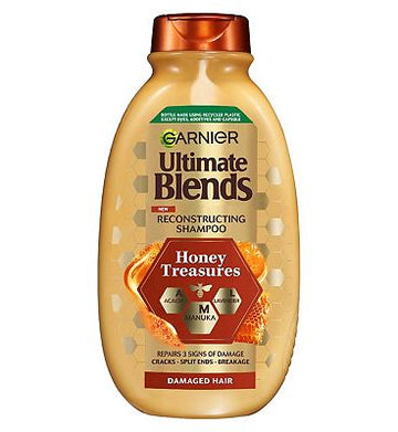 Garnier Ultimate Blends Honey Treasures Shampoo, AML Acacia + Manuka + Lavender, 400ml