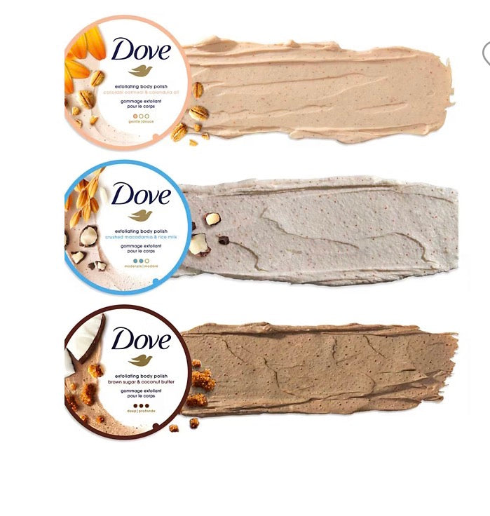 Dove Crushed Macadamia & Rice Milk Body Scrub 298 gram