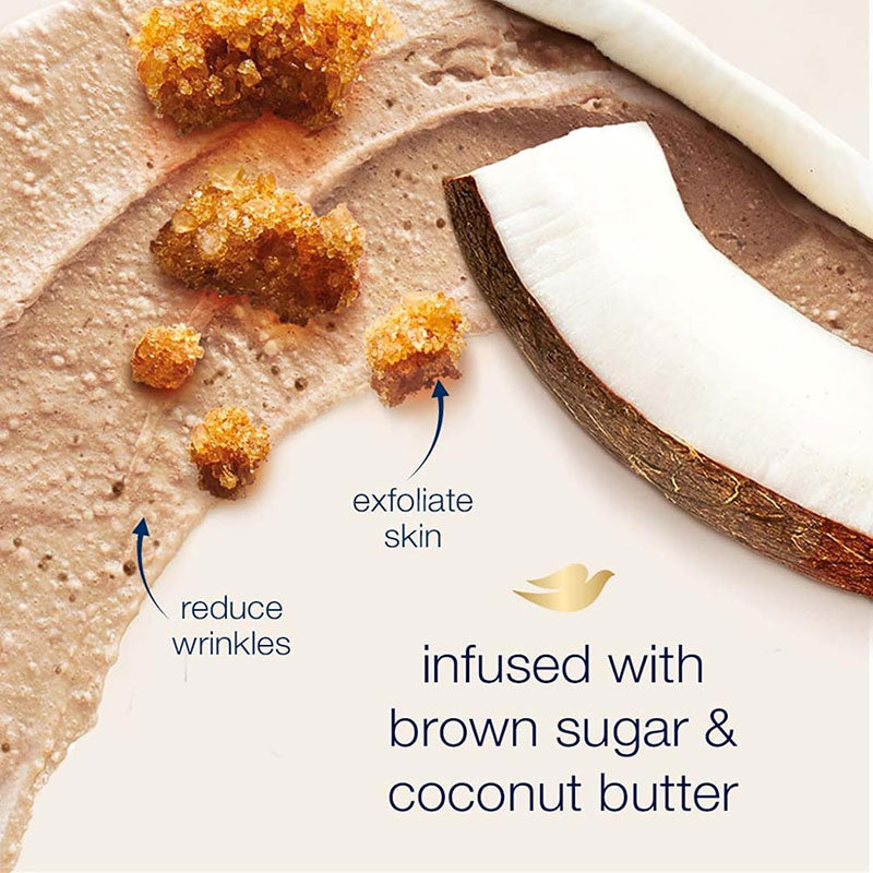 DOVE Exfoliating Body Polish Brown Sugar & Coconut Butter – 298gm