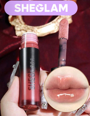 Sheglam ember rose nourishing lip gloss shade amor