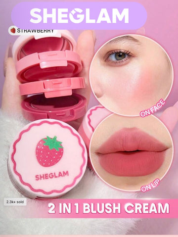Sheglam strawberry whirl cheeck and lip cream stack