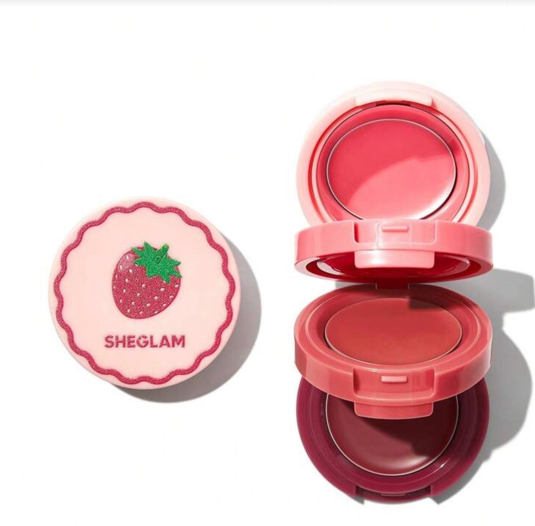 Sheglam strawberry whirl cheeck and lip cream stack