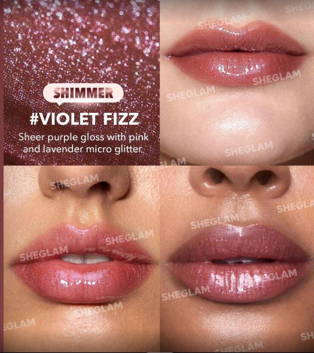 Sheglam pour perfect shimmer lip plumper Violet fizz