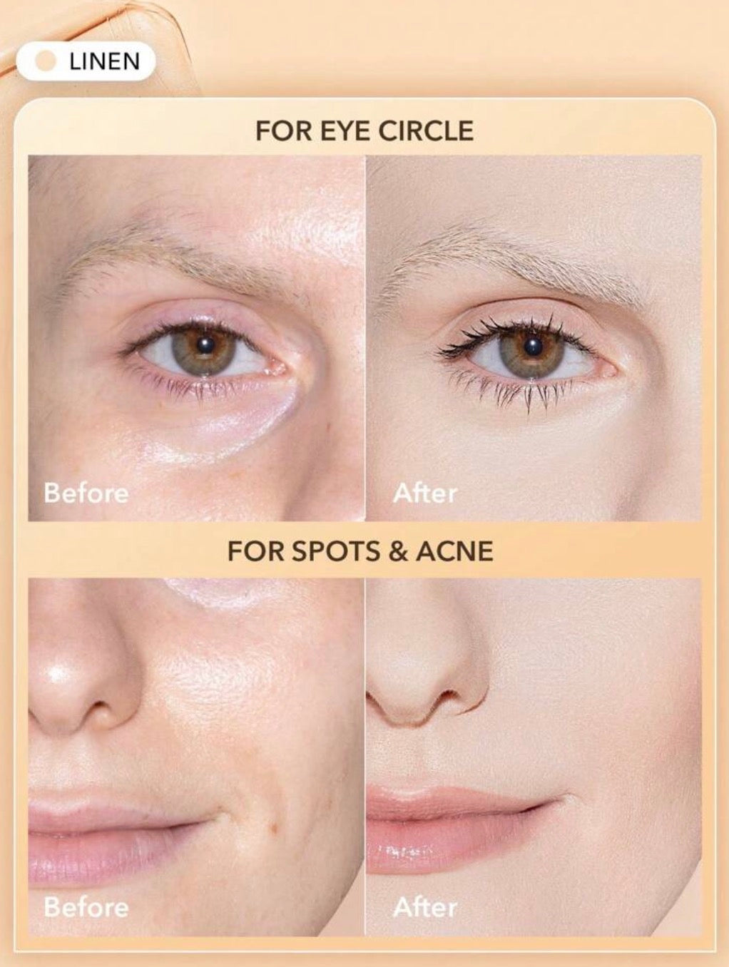 sheglam rapid retouch cream concealer Linen