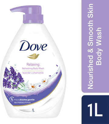 Dove Relaxing Body Wash Pump Calms & Comforts Skin Lavender Oil and Chamomile 1L