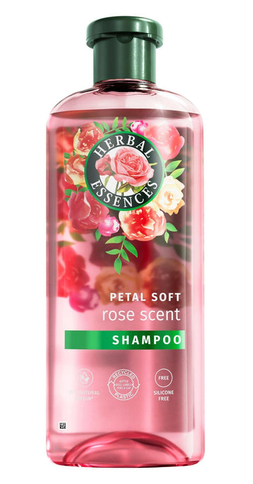 Herbal Essences Rose Scent Petal Soft Shampoo 350ml to Nourish Dry Hair, Silicone