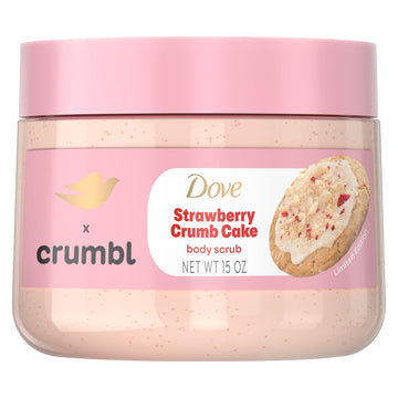 Dove Crumbl Limited Edtion Body Scrub Strawberry Crumb Cake, 15 oz