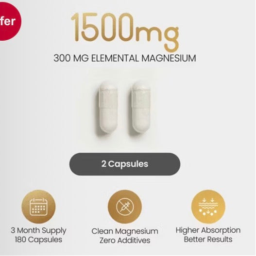 Vitabright Magnesium Glycinate Capsules 3 Month Supply 180s