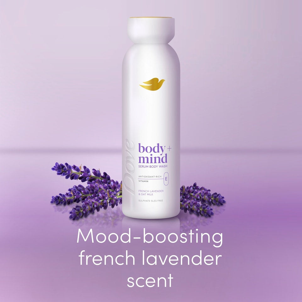Dove Body + Mind French Lavendar & Oat Milk Serum Body Wash 350ml