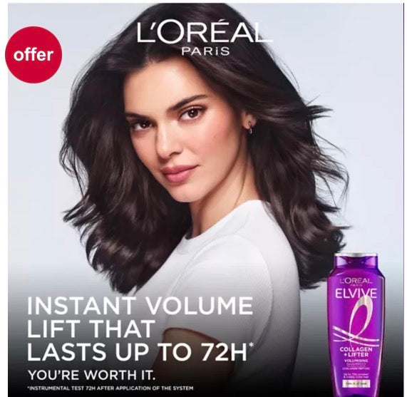 L’Oréal Paris Elvive Collagen + Lifter Volumising Shampoo for Flat Hair 400ml