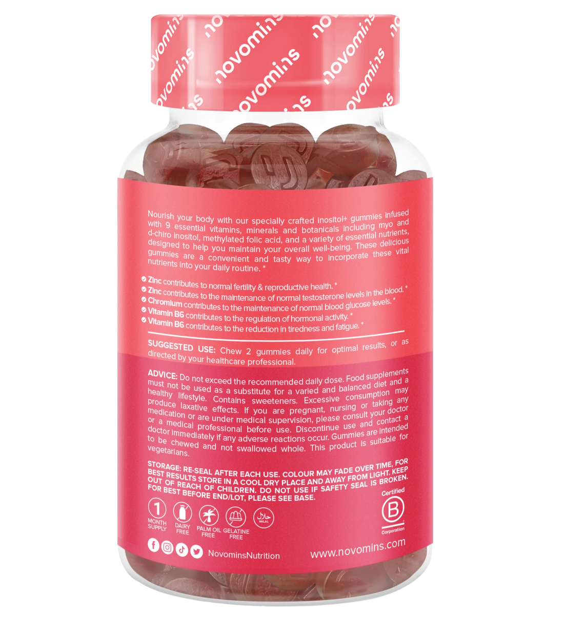 Novomins PCOS Inositol 60 Gummies