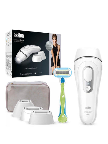 Braun IPL Silk-Expert Pro 5, At Home Hair Removal Device with Pouch, White/Gold, PL5124