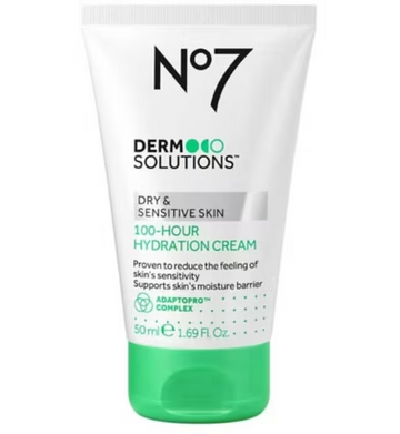 No7 Derm Solutions™ 100-Hour Hydration Cream Suitable for Normal, Dry & Sensitive Skin 50ml