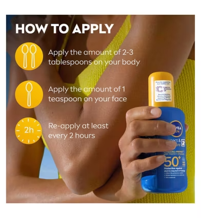 NIVEA SUN Protect & Moisture Sun Cream Spray SPF50+ 200ml