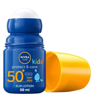 NIVEA SUN Kids Caring Roll-On Sun Cream 50+ Very High 50ml