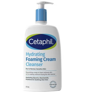 Cetaphil  Hydrating Foaming Cream Skin Cleanser for Sensitive Skin 473ml